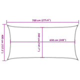 Sunshade Sail 160 g/m Light Green 4x7 m HDPE 311300