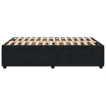 ZNTS Bed Frame without Mattress Black Double Velvet 3285045