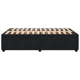 ZNTS Bed Frame without Mattress Black Double Velvet 3285045