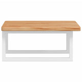 Basin Shelf Wall Mounted Steel and Solid Wood Oak 3302392