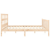 Bed Frame without Mattress 200x200 cm Solid Wood Pine 3193031