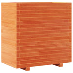 ZNTS Garden Planter Wax Brown 70x40x72 cm Solid Wood Pine 3282631