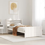 Bed Frame with Headboard without Mattress White 100x200 cm 3306759