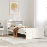 Bed Frame with Headboard without Mattress White 90x200 cm 3306757