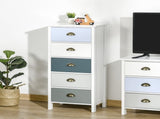 Slim Storage Cabinet Organiser, Chest of Drawers, 5-Drawer Dresser with Metal Handle for Living T3398P329452