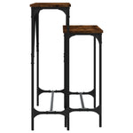 ZNTS Console Tables 2 pcs Smoked Oak Engineered Wood 834142