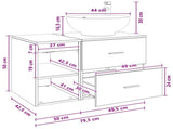 Bathroom Furniture Set 2 pcs Sonoma Oak Engineered Wood 3403914
