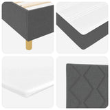 Box Spring Bed with Headboard Dark grey 90 x 190 cm Fabric 3339659