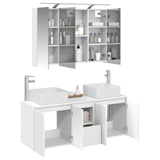Bathroom Cabinet Set 4 pcs White 100 x 14.5 x 70 cm 3406375