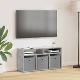 Lowboard with Drawer Concrete Grey 87 x 27.5 x 43 cm 8000583