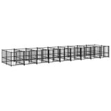 Outdoor Dog Kennel Steel 16.89 m 3124586
