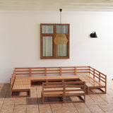 11 Piece Garden Lounge Set Solid Pinewood 3076172