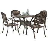 Garden Table Set 5 pcs Bronze Cast Aluminium 3334728