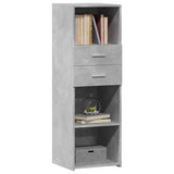Highboard Concrete Grey 40x42.5x124 cm Engineered Wood 846162