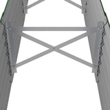 Garden Raised Bed Galvanised Steel 224x40x36 cm Green 318873