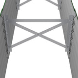Garden Raised Bed Galvanised Steel 224x40x36 cm Green 318873