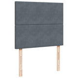 Box Spring Bed with Mattress Dark Grey 120x190 cm Small Double Velvet 3290853
