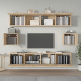 6 Piece TV Cabinet Set Sonoma Oak Engineered Wood 3114360