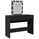 Dressing Table with LED Black 100x40x130 cm 848193