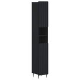 3 Piece Bathroom Cabinet Set ZWOLLE Black Engineered Wood 3417433