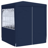 Professional Party Tent with Side Walls 2.5x2.5 m Blue 90 g/m 48519