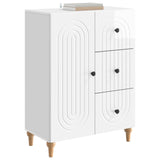 Sideboard High Gloss White 66 x 34.5 x 90 cm Engineered Wood 894169