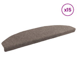 Self-adhesive Stair Mats 15 pcs Mocha 80 x 24.5 x 3.5 cm 42038673