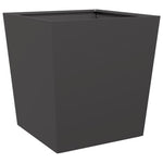 ZNTS Garden Planter Black 50x50x50 cm Steel 851066