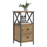 Bedside Cabinets 2 pcs Artisan Oak 34x35,5x70 cm Engineered Wood 857253