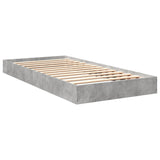 Bed Frame without Mattress Concrete Grey 75x190 cm Small Single 842080