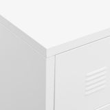 Industrial Drawer Cabinet White 78x40x93 cm Metal 339616