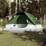 ZNTS Camping Tent Dome 4-Person Green Waterproof 94777