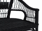 Stacking Chair Rattan Black 60 x 60 x 81 cm 42033213