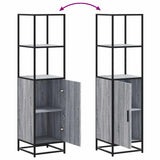 Highboard Grey Sonoma 35.5x35x139 cm Engineered Wood and Metal 849047