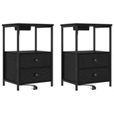 Bedside Cabinet 2 pcs Black Oak 40 x 31 x 60 cm Engineered Wood 859441