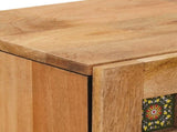 Highboard with Door Natural 40 x 33 x 110 cm Solid Mango Wood 4018289