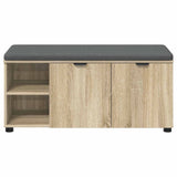 Hall Bench with Cushion with Shelf Sonoma Oak 100 x 38 x 46 cm 891514