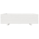 Garden Planter White 90x90x26.5 cm Solid Wood Pine 847314