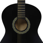 ZNTS Classical Guitar for Beginner with Bag Black 4/4 39" 3055600