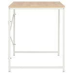 ZNTS Computer Desk White and Oak 120x60x70 cm 20259