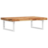 Basin Shelf Wall Mounted Steel and Solid Wood Acacia 3302852