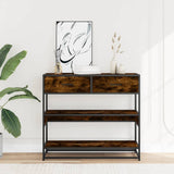 Console Table Smoked Oak 90x35x80 cm Engineered Wood 849181
