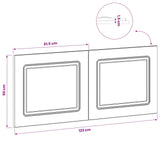 Wall-Mounted Headboard UTRECHT Grey Sonoma Engineered Wood 897851