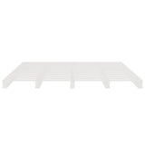 Pallet Bed without Mattress White Double Solid Wood 821433