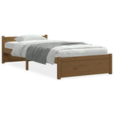 Bed Frame without Mattress Honey Brown Solid Wood 75x190 cm Small Single 815007