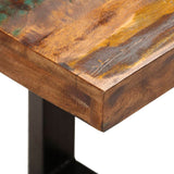 Bench 110 cm Solid Reclaimed Wood and Steel 286458