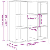 Bookcase Concrete grey Engineered wood Medium Storage Bookcase 801129