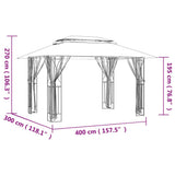 Gazebo with Sidewalls Anthracite 400x300x270 cm Steel 360144