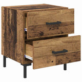 Bedside Cabinet with Drawer 2 pcs Old Wood 40 x 35 x 47.5 cm 882014