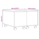 Coffee Table Old Wood 60x60x38 cm Engineered Wood 856548